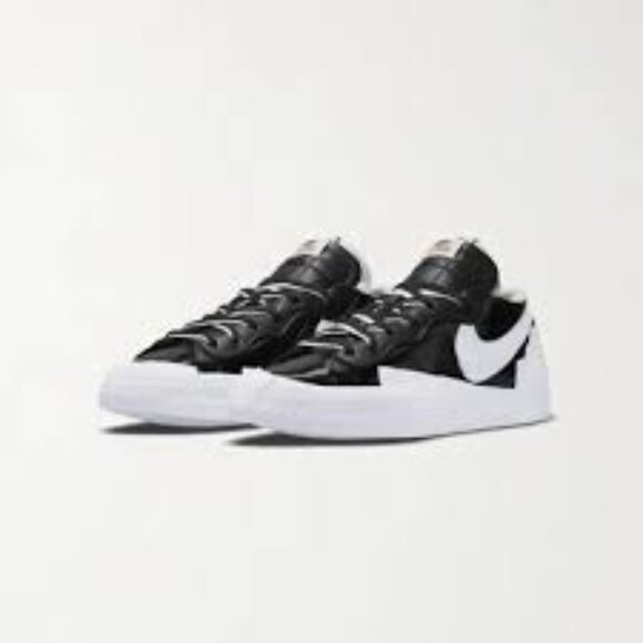Nike Blazer Low Sacai Black Patent Leather size 11.5 DM6443-001 - Picture 1 of 11